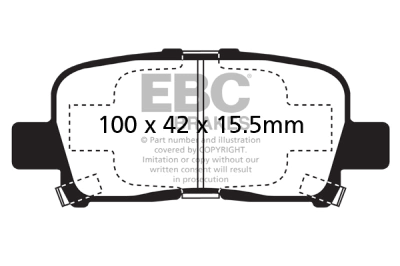 EBC 00-02 Acura MDX 3.5 Greenstuff Rear Brake Pads - eliteracefab.com