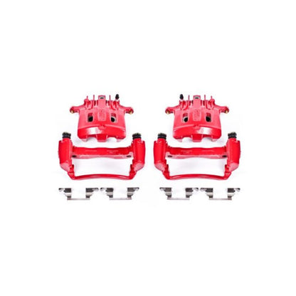 Power Stop 2000 Ford Excursion Rear Red Calipers w/Brackets - Pair - eliteracefab.com