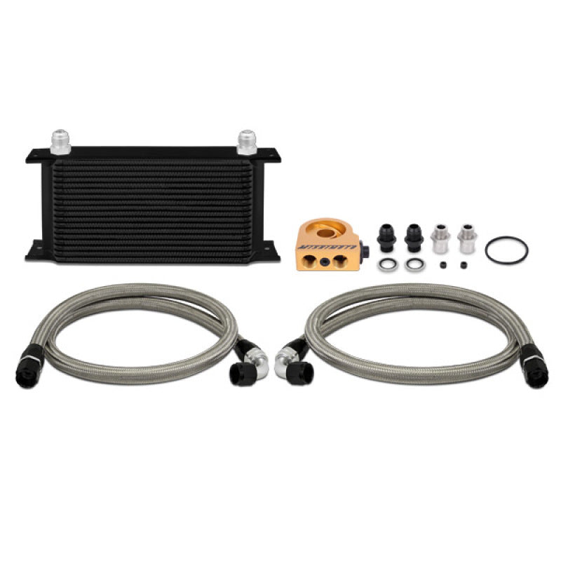 Mishimoto Universal 19 RowThermostatic Oil Cooler Kit - Black - eliteracefab.com