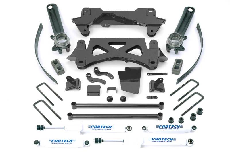 Fabtech 95.5-04 Toyota Tacoma 6 Cyl 2/4WD 6 Lug 6in Perf Sys w/Perf Shks - eliteracefab.com