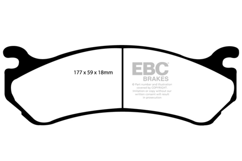 EBC 02 Cadillac Escalade 5.3 (Akebono rear caliper) Greenstuff Front Brake Pads - eliteracefab.com