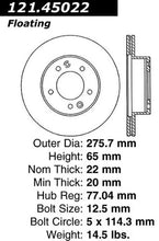 Load image into Gallery viewer, CENTRIC 86-91 MAZDA RX-7 FRONT STANDARD BRAKE ROTOR, 121.45022 - eliteracefab.com