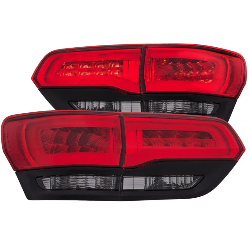 ANZO USA Jeep Grand Cherokee Led Taillights Red/Smoke; 2014-2017 - eliteracefab.com