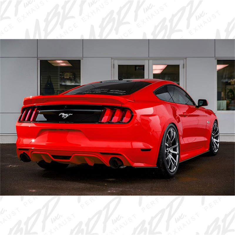 MBRP 15-18 Ford Mustang EcoBoost 2.3L Black 3in Cat Back Dual Split Rear Exit (Street Version) - eliteracefab.com