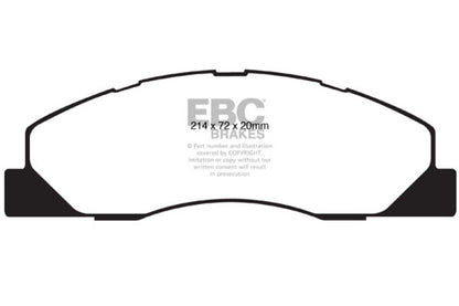 EBC 09-11 Dodge Ram 2500 Pick-up 5.7 2WD/4WD Yellowstuff Front Brake Pads - eliteracefab.com
