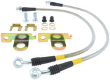 STOPTECH 04-08 CADILLAC STS / 05-08 14-15 CHEVROLET CORVETTE STAINLESS STEEL REAR BRAKE LINES, 950.62503