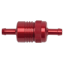 Load image into Gallery viewer, Russell Performance Red Street Fuel Filter (3in Length 1-1/8in diameter 5/16in inlet/outlet)