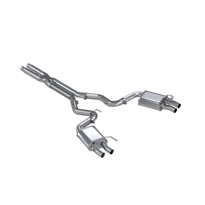 MBRP 16-20 Ford GT350/GT350R Dual Quad Split Rear Outlet 3in Cat Back T304 Exhaust - eliteracefab.com