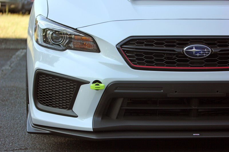 Perrin Tow Hook Kit - Front 2018+ Subaru WRX/STI - Neon Yellow - eliteracefab.com