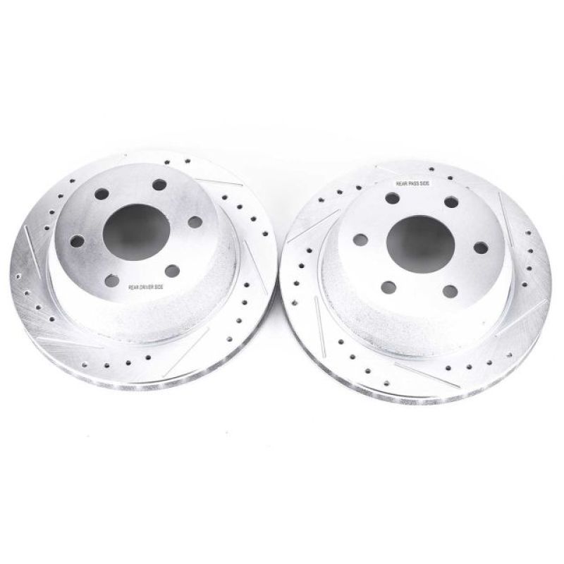 Power Stop 02-06 Cadillac Escalade Rear Evolution Drilled & Slotted Rotors - Pair PowerStop