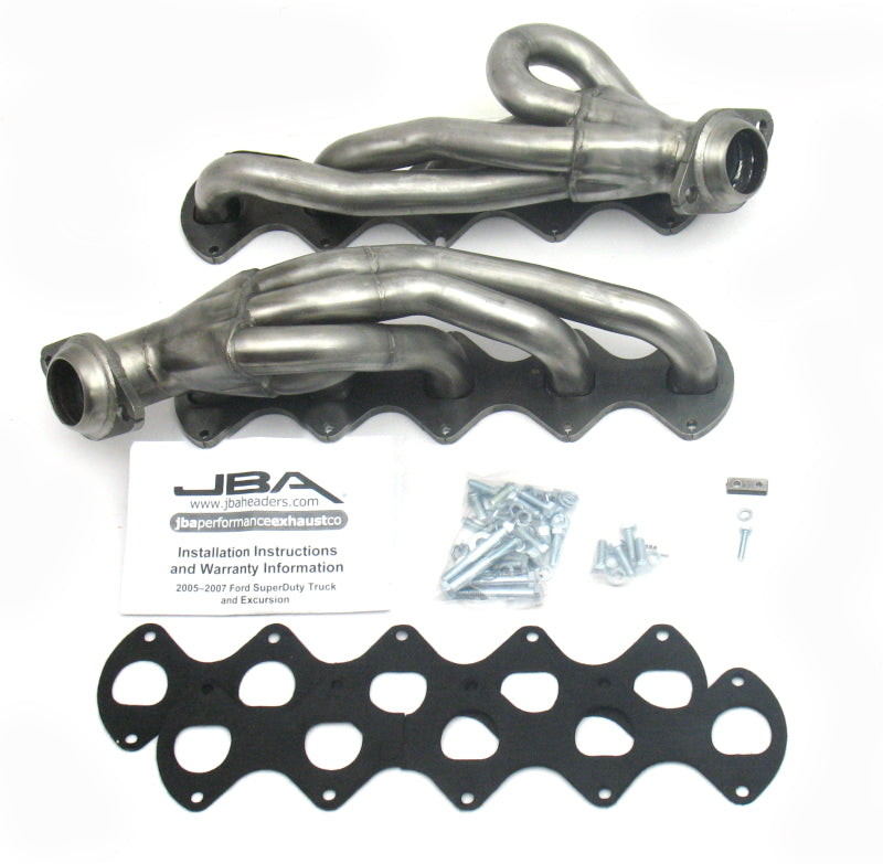 JBA 1670S | 05-10 FORD F-SERIES 6.8L 3V V10 1-1/2IN PRIMARY RAW 409SS CAT4WARD HEADER; 2005-2010 - eliteracefab.com