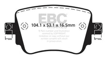 Load image into Gallery viewer, EBC 15+ Volkswagen GTi 2.0 Turbo Greenstuff Rear Brake Pads - eliteracefab.com