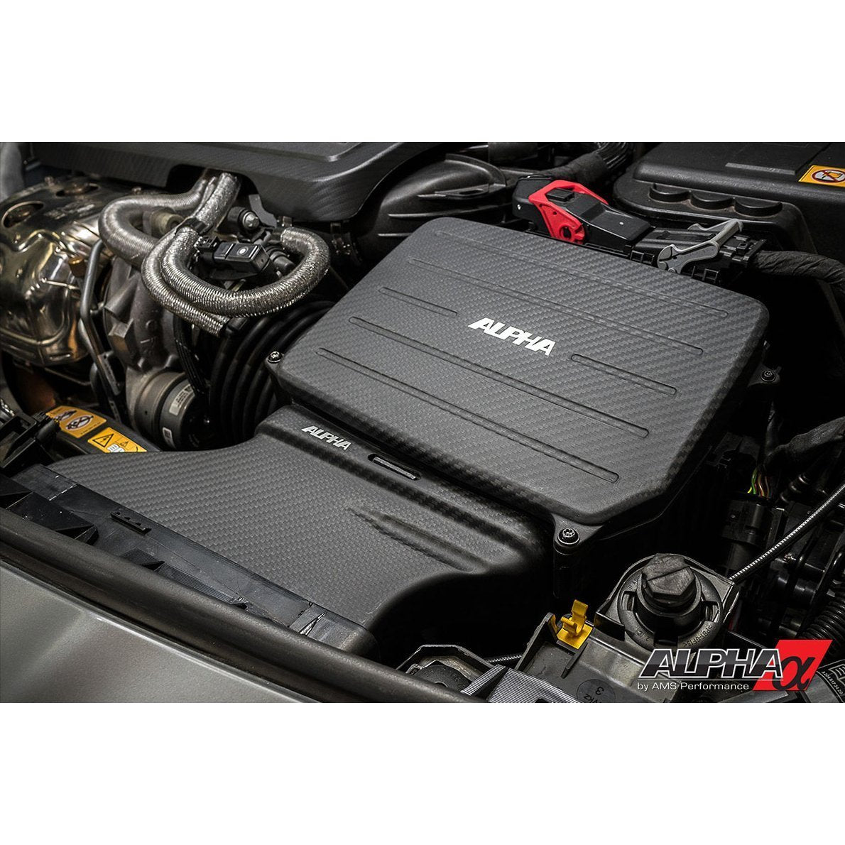 Alpha Carbon Fiber CAI Duct & Air Box Lid | 13-19 Mercedes A45 AMG / 14-19 CLA45 AMG - eliteracefab.com