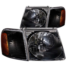 Load image into Gallery viewer, ANZO USA Ford Explorer Sport Trac Crystal Headlights Black; 2001-2005 - eliteracefab.com