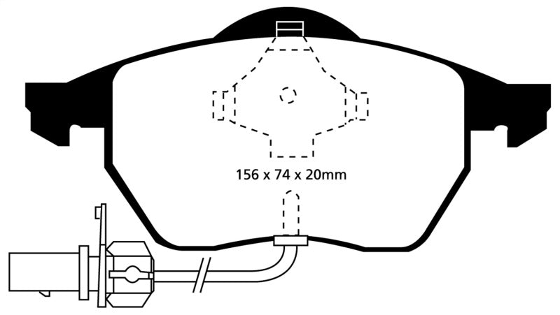 EBC 99-01 Audi A4 1.8 Turbo (B5) Redstuff Front Brake Pads - eliteracefab.com