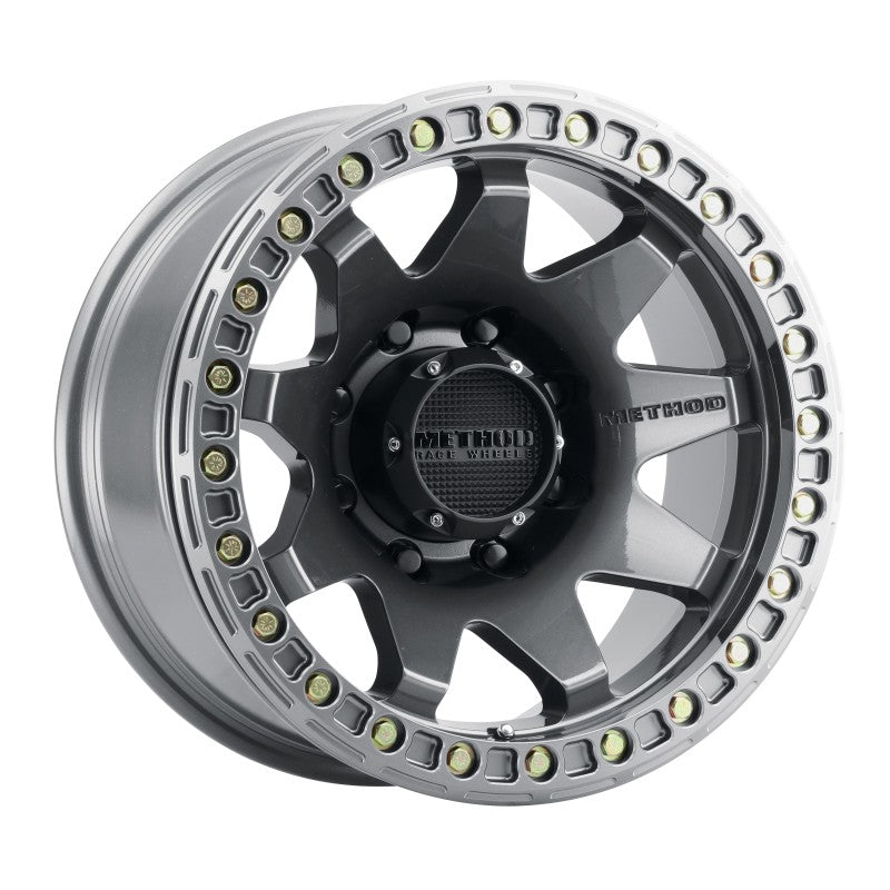 Method MR108 17x9 -44mm Offset 8x6.5 130.81mm CB Gloss Titanium w/BH-H24125-38 Wheel - eliteracefab.com