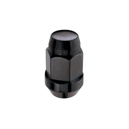 McGard Hex Lug Nut (Cone Seat Bulge Style) 1/2-20 / 3/4 Hex / 1.45in. Length (4-pack) - Black - eliteracefab.com