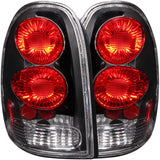 ANZO USA Chrysler Voyager Taillights Black; 1996-2000