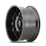 Mayhem 8110 Tripwire 20x9 / 5x150 BP / 0mm Offset / 110mm Hub Black w/ Prism Red Wheel