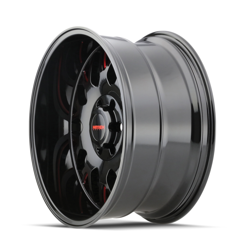 Mayhem 8110 Tripwire 20x9 / 6x139.7 BP / 18mm Offset / 106mm Hub Black w/ Prism Red Wheel Mayhem
