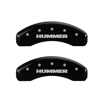 MGP 4 Caliper Covers Engraved Front & Rear Hummer Black finish silver ch MGP