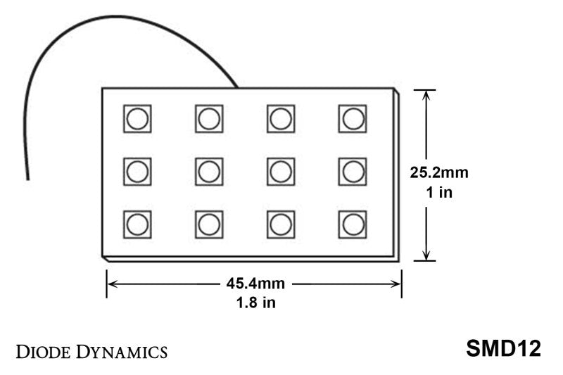 Diode Dynamics LED Board SMD12 Warm - White (Single) Diode Dynamics