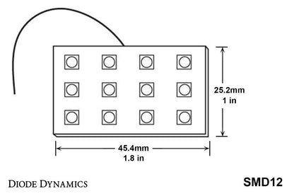Diode Dynamics LED Board SMD12 - Amber (Single) Diode Dynamics