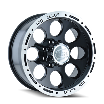 ION Type 174 17x9 / 5x139.7 BP / 0mm Offset / 108mm Hub Black/Machined Wheel ION Wheels