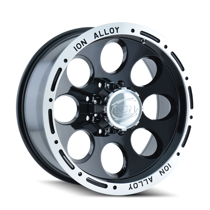ION Type 174 16x8 / 5x135 BP / -5mm Offset / 87mm Hub Black/Machined Wheel ION Wheels