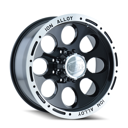 ION Type 174 16x8 / 5x135 BP / -5mm Offset / 87mm Hub Black/Machined Wheel ION Wheels