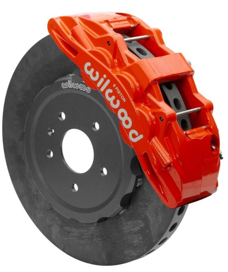 Wilwood SX6R WCCB Carbon-Ceramic 2014-2019 C7 Corvette All Front Big Brake Kit - Red Wilwood