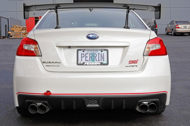 Perrin 15-19 Subaru WRX/STI Tow Hook Kit (Rear) - Red - eliteracefab.com