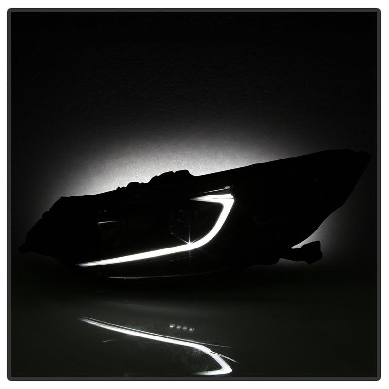 xTune 09-14 Acura Projector Headlights - Light Bar DRL - Black (PRO-JH-ATSX09-LB-BK) - eliteracefab.com