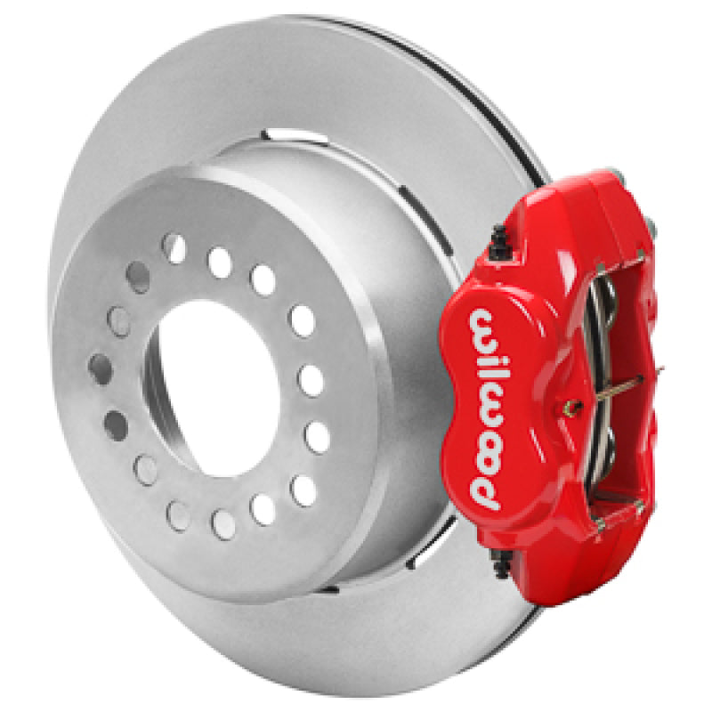 Wilwood Chevy Monte Carlo Forged 4 Piston DynaPro Red Caliper HP32 VV Plain Rotor - 12.19x0.81 Wilwood