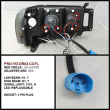 Load image into Gallery viewer, Spyder Dodge Ram 1500 02-05 03-05 Projector Headlights CCFL Halo LED Blk PRO-YD-DR02-CCFL-BK - eliteracefab.com