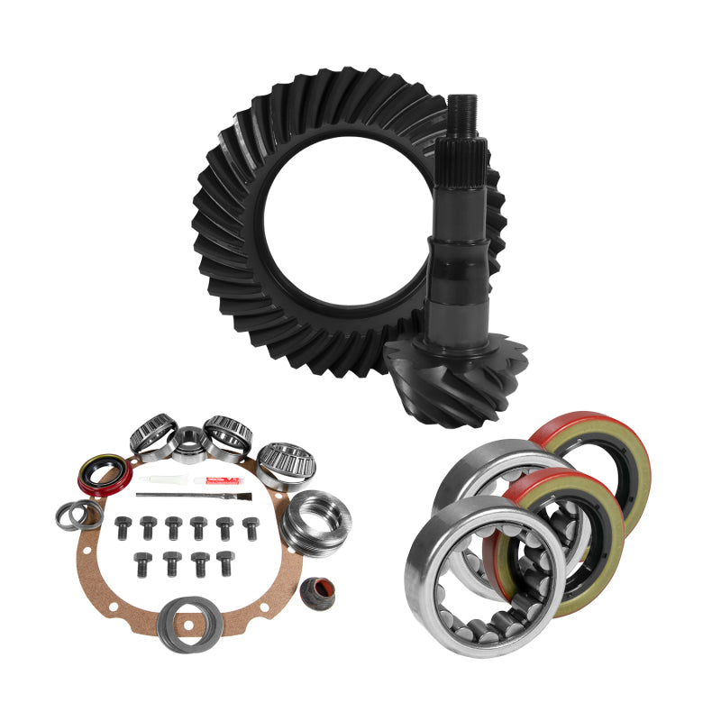 Yukon Gear Ring & Pinion Install Kit 8.8in. Ford Rear 4.56 Ratio 2.53in. OD Axle Bearings + Seals Yukon Gear & Axle