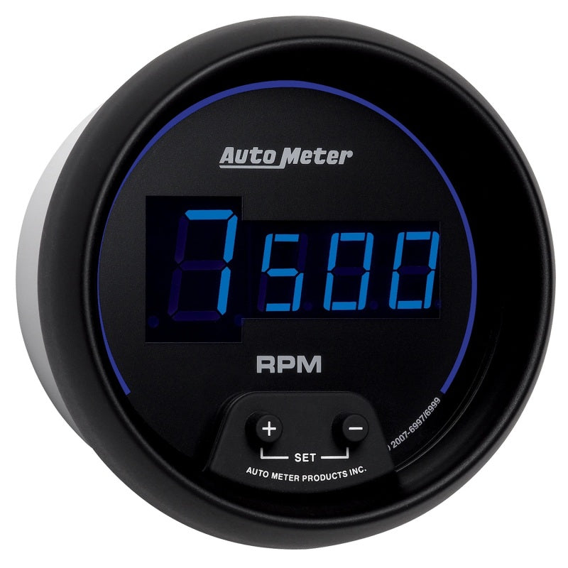 Autometer Cobalt Digital 85.7mm Black In-Dash Tachometer 6997
