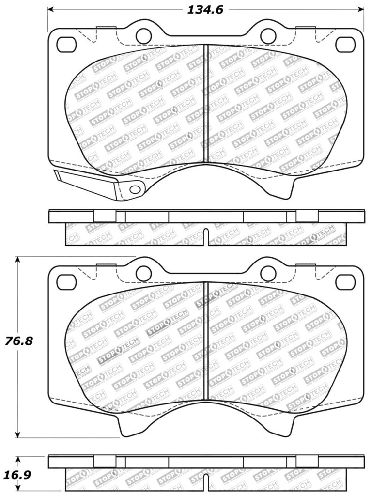 StopTech Performance 03-09 Lexus GX 470 Front Brake Pads - eliteracefab.com