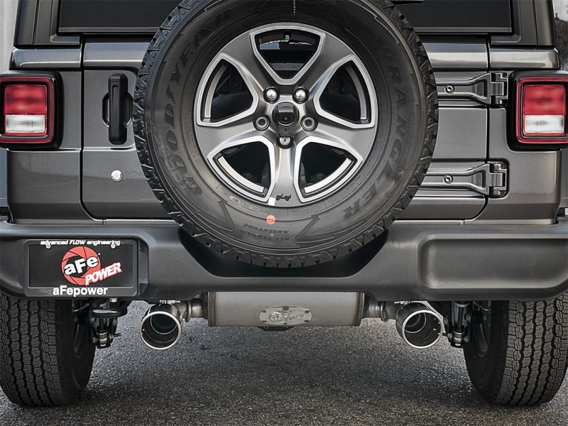 aFe Rebel Series 2.5in 409 SS Cat-Back Exhaust w/ Polished Tips 2018+ Jeep Wrangler (JL) V6 3.6L