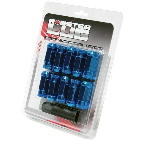 WHEEL MATE MONSTER OPEN END LUG NUT SET OF 20 – BLUE 14×1.50 - eliteracefab.com