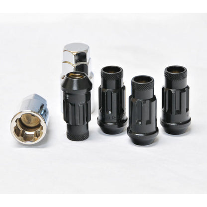 WHEEL MATE MUTEKI SR48 OPEN END LOCKING LUG NUT SET OF 4 – BLACK 12×1.25 48MM - eliteracefab.com