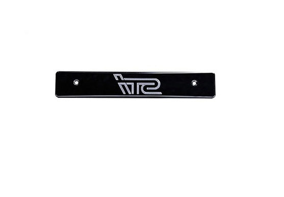 TURBOXS LICENSE PLATE DELETE BLACK; MACHINED SUBARU WRX/STI STI LOGO; 2008-2014 - eliteracefab.com