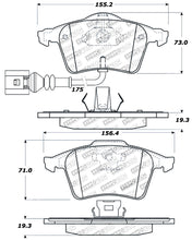 Load image into Gallery viewer, STOPTECH PERFORMANCE 08-09 VW GOLF R/GOLF R32 / 06-09 PASSAT (EXC SYNCRO) FRONT BRAKE PADS, 309.09153 - eliteracefab.com