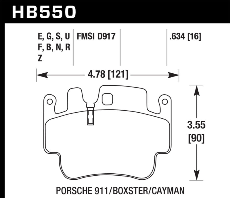 Hawk Performance HT-10 Brake Pads - HB550S.634