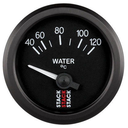 Autometer 52mm Stack Instruments 40-120 Degree C Electric Water Temperature Gauge - Black ST3207