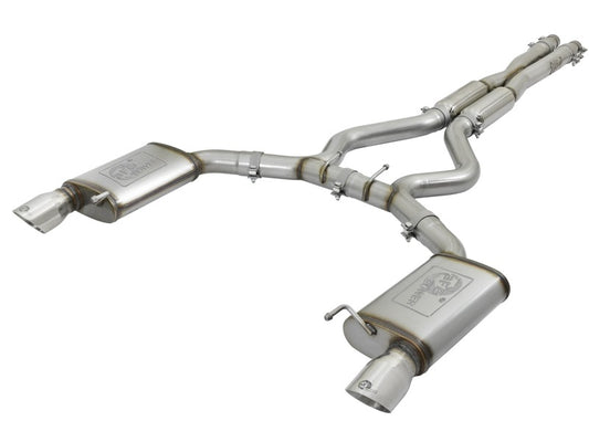 aFe MACHForce XP 3in Sport Tone Cat-Back Exhausts w/ Polished Tips 15-17 Ford Mustang V6/V8 aFe