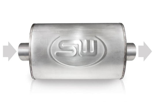 Stainless Works 2.25in ID CENTER INLET/ 2.25in OD CENTER OUTLET 4inX8in Stainless Works
