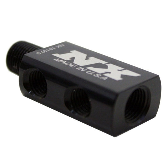 Nitrous Express Compact Distribution Block w/ Gauge Port - 16197S