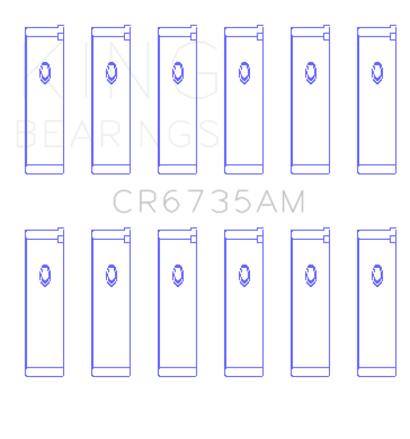 King Mitsubishi 6G74 3000GT/Dodge Stealth (Size STD) Performance Rod Bearing Set King Engine Bearings