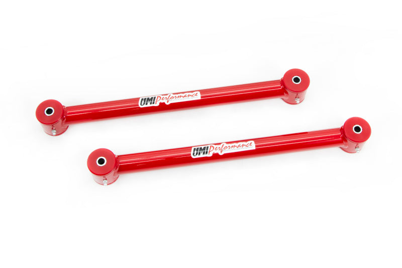 UMI Performance 82-02 GM F-Body Tubular Non-Adjustable Lower Control Arms - Red - eliteracefab.com